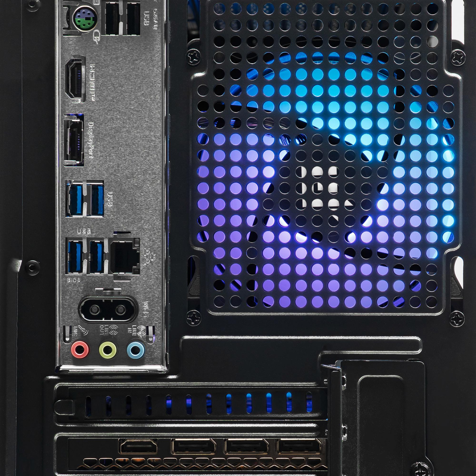 A large main feature product image of PLE Nebula RTX 5060 Ti Prebuilt Ready To Go Gaming PC