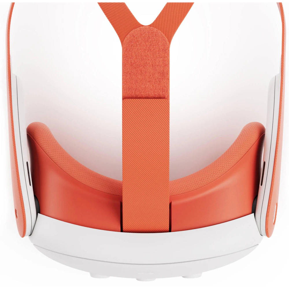 A large main feature product image of META Quest 3 Facial Interface & Head Strap - Blood Orange