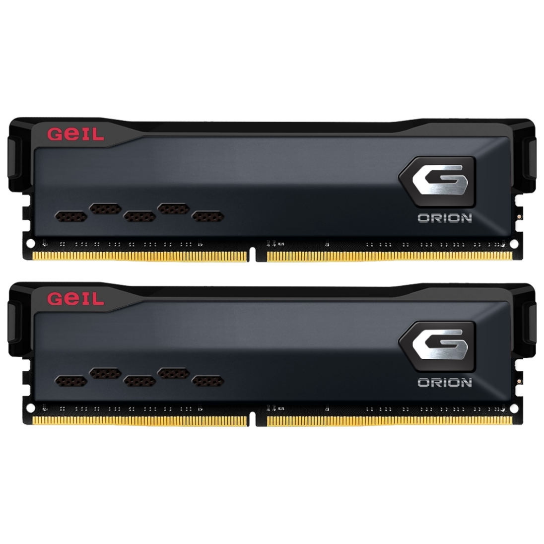 A large main feature product image of EX-DEMO GeIL Orion 16GB Kit (2x8GB) DDR4-3600 C18 (Charcoal Grey)