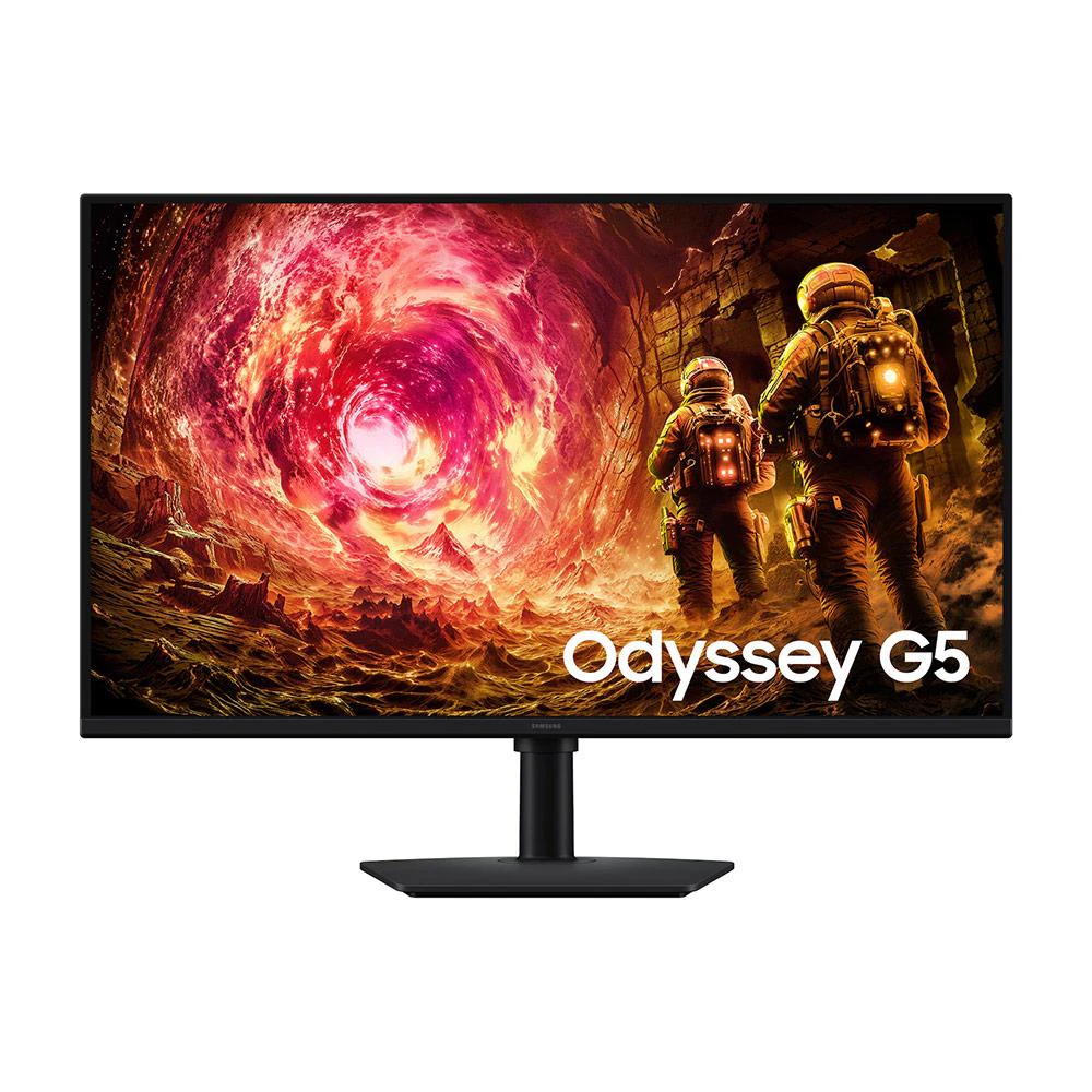 A large main feature product image of Samsung Odyssey G5 G50F - 32" 1440p 180Hz 1ms Fast IPS Gaming Monitor