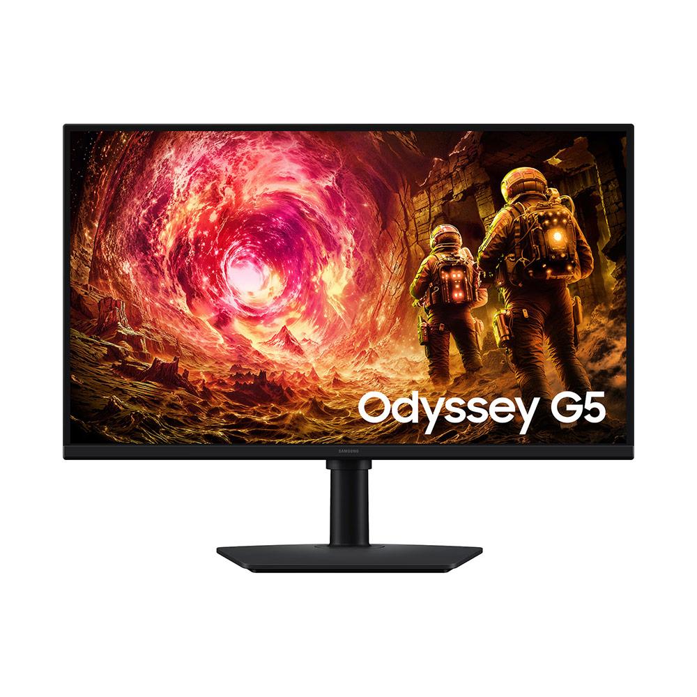 A large main feature product image of Samsung Odyssey G5 G50F - 27" 1440p 180Hz 1ms Fast IPS Gaming Monitor