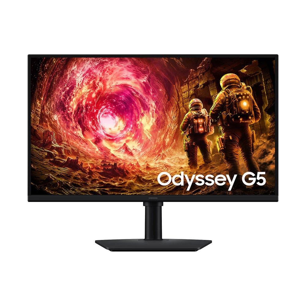 A large main feature product image of Samsung Odyssey G5 G50F - 27" 1440p 180Hz 1ms Fast IPS Gaming Monitor