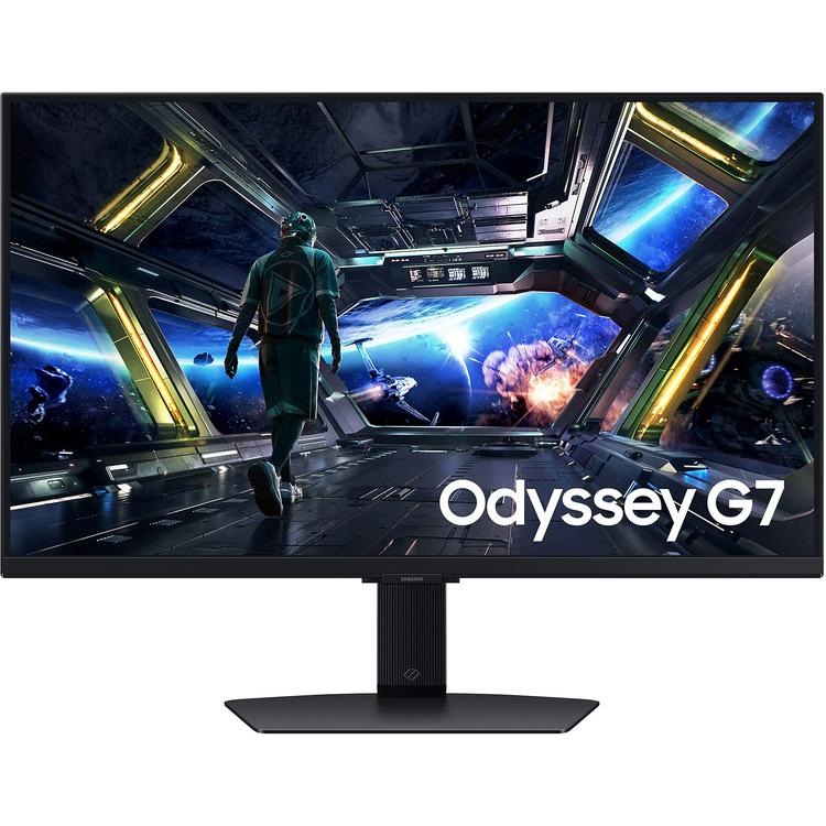 A large main feature product image of EX-DEMO Samsung Odyssey G70D - 27" 4K 2160p 144Hz IPS Gaming Monitor