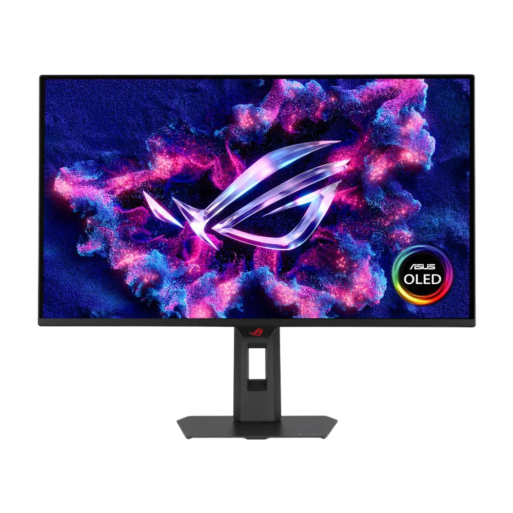 A large main feature product image of ASUS ROG Strix OLED XG27AQDMES - 27" 1440p 240Hz 0.03ms Gaming Monitor