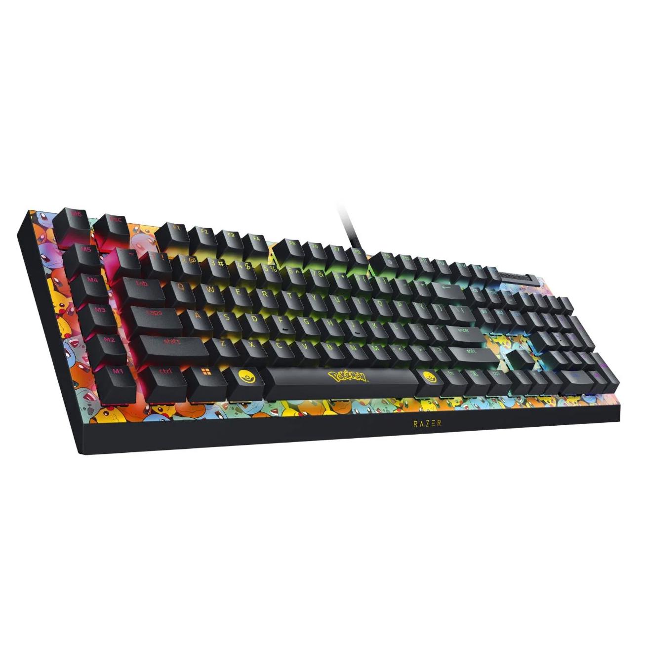 A large main feature product image of Razer BlackWidow V4 X - Mechanical Gaming Keyboard - Pokémon Kanto Starters Edition (Green Switch)