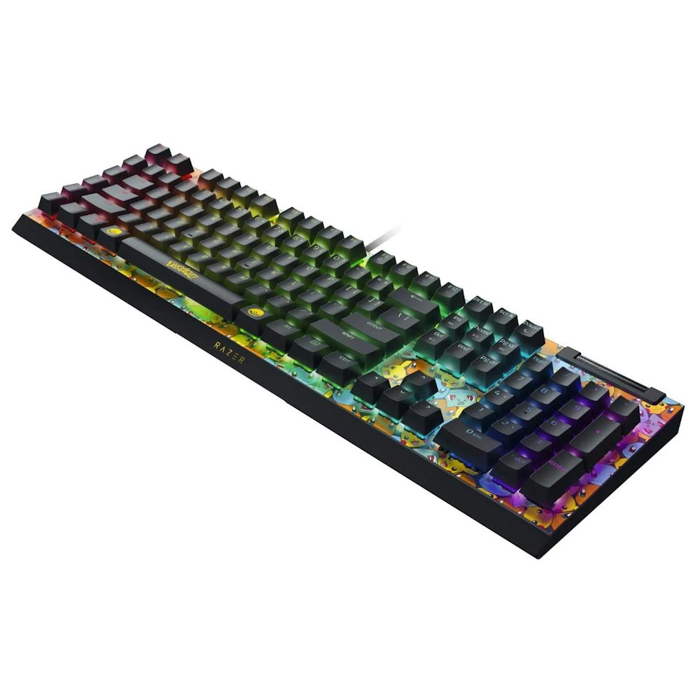 A large main feature product image of Razer BlackWidow V4 X - Mechanical Gaming Keyboard - Pokémon Kanto Starters Edition (Green Switch)