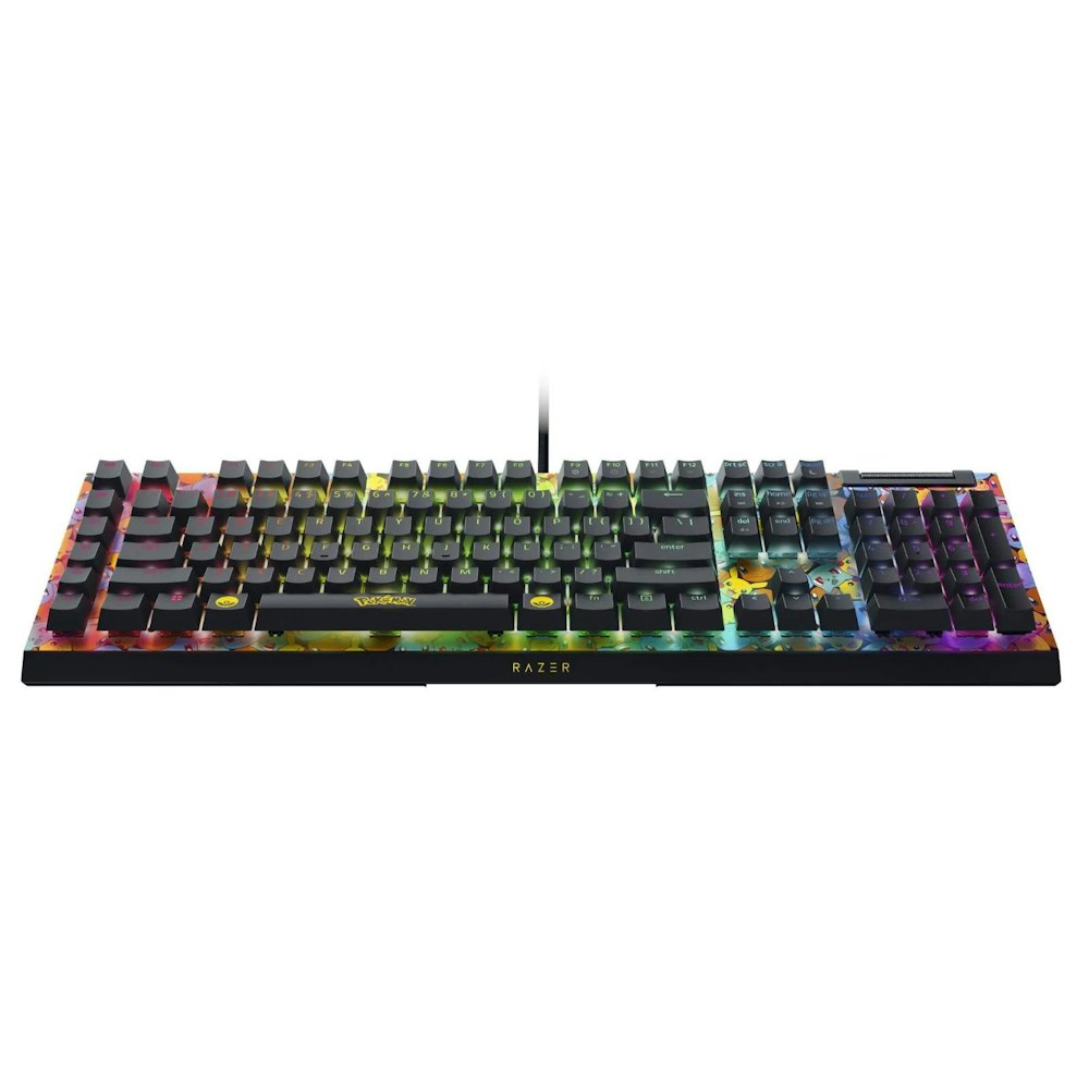 A large main feature product image of Razer BlackWidow V4 X - Mechanical Gaming Keyboard - Pokémon Kanto Starters Edition (Green Switch)