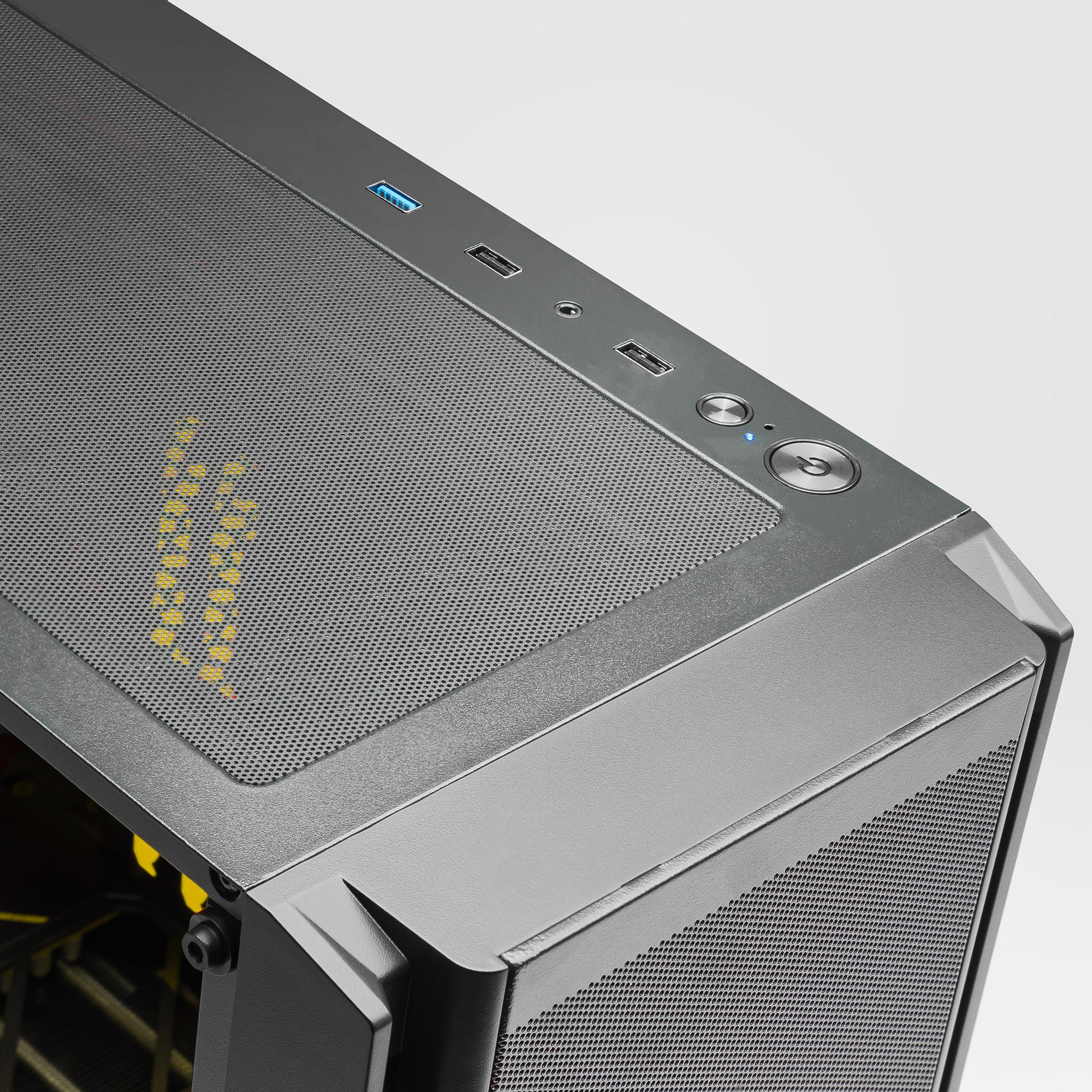 A large main feature product image of PLE Spark RX 9060 XT 16GB Prebuilt Ready To Go Gaming PC