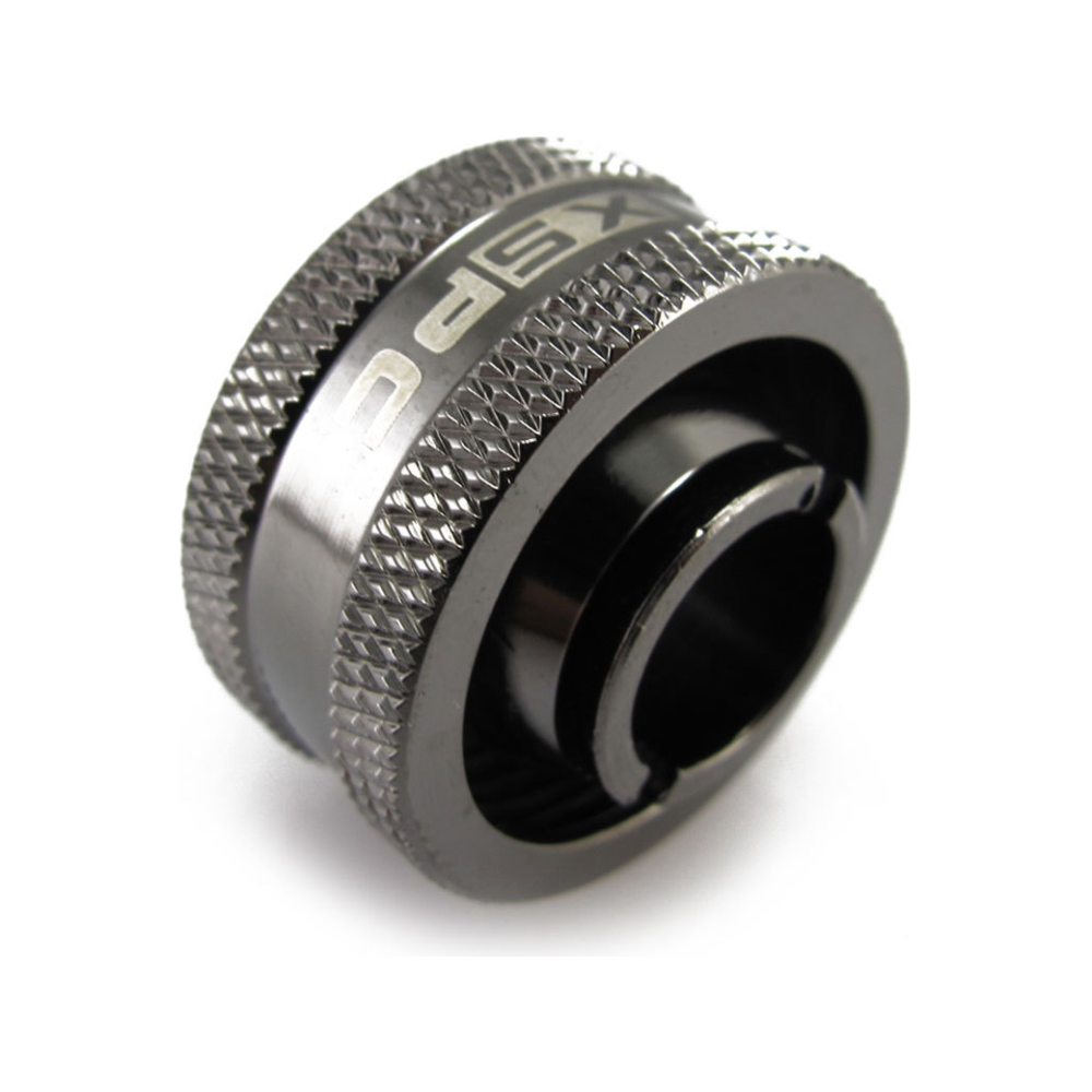 A large main feature product image of XSPC G1/4 13mm 1/2" Black Chrome Compression Fitting
