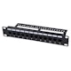 A small tile product image of DeskPi RackMate 10" 1U 12-Port Blank CAT6 Keystone Patch Panel w/ Cable Management