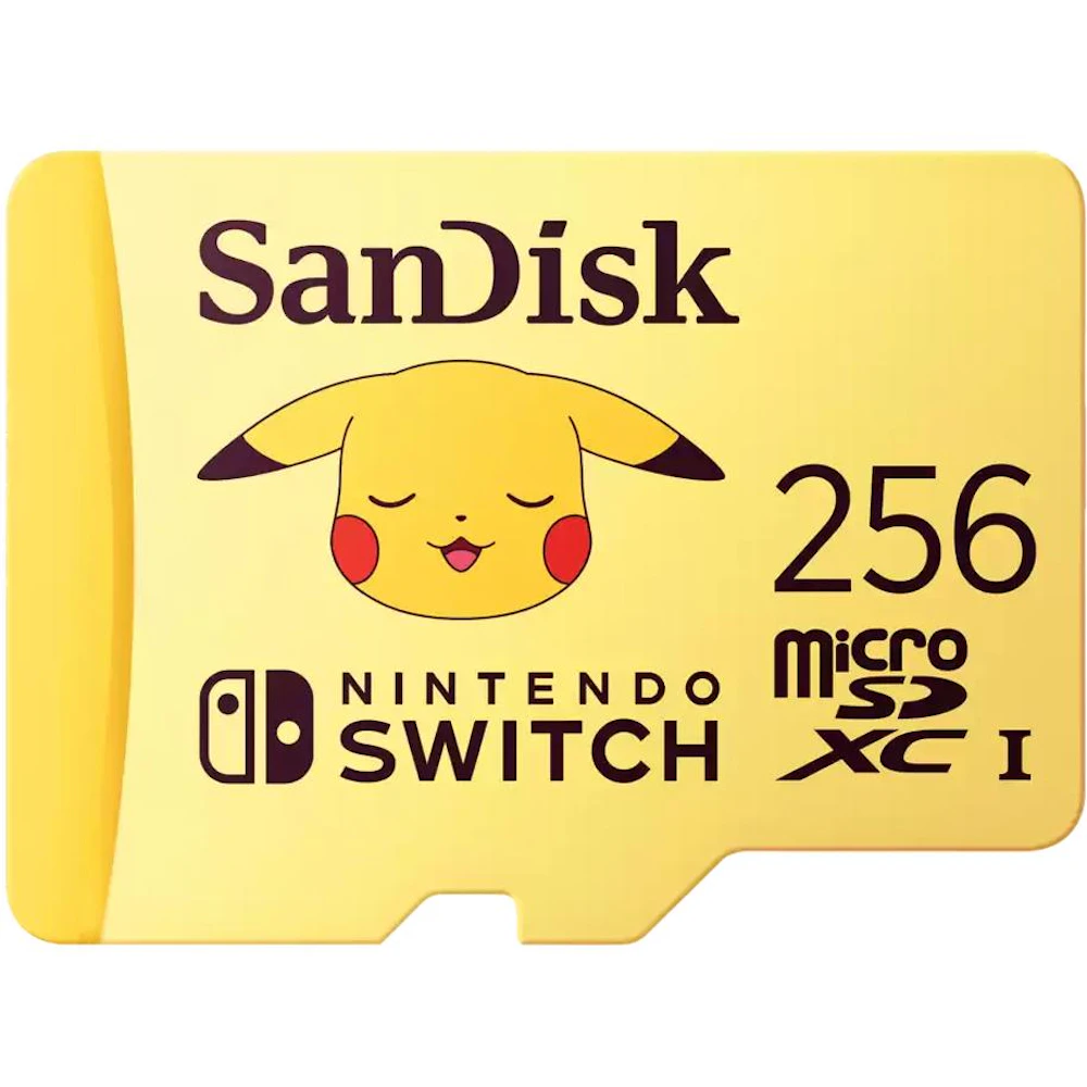 SanDisk Pokémon microSDXC U3 V30 UHS-I microSD Card - 256GB (Pikachu)