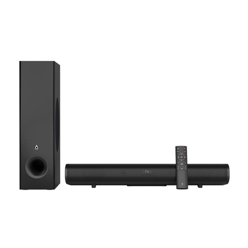 A large main feature product image of Creative Stage Pro Soundbar with Subwoofer