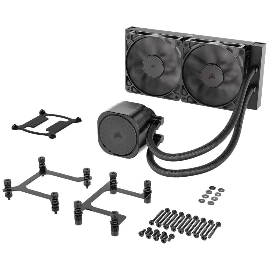 A large main feature product image of EX-DEMO Corsair NAUTILUS 240 RS - 240mm AIO Liquid CPU Cooler (Black)