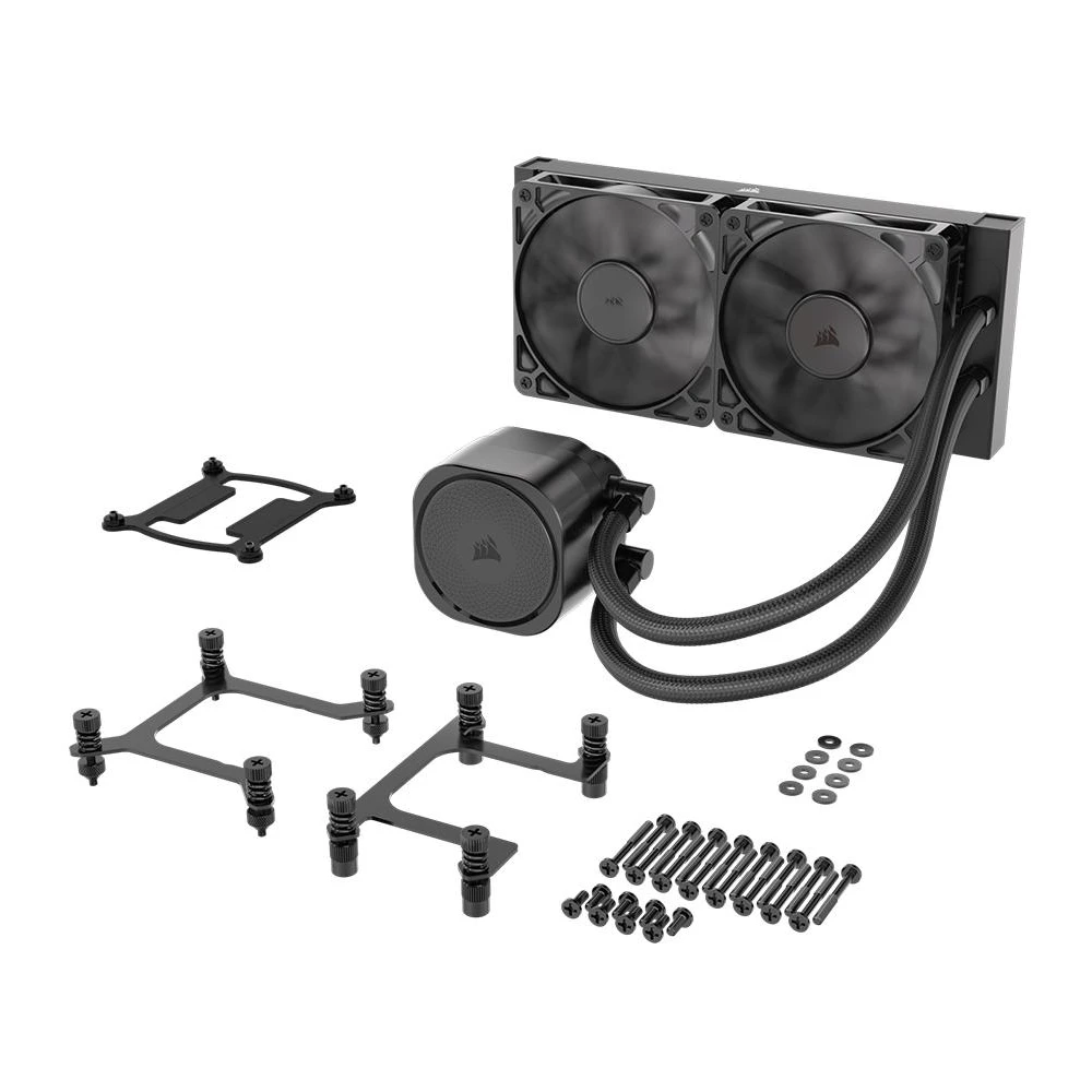 A large main feature product image of EX-DEMO Corsair NAUTILUS 240 RS - 240mm AIO Liquid CPU Cooler (Black)