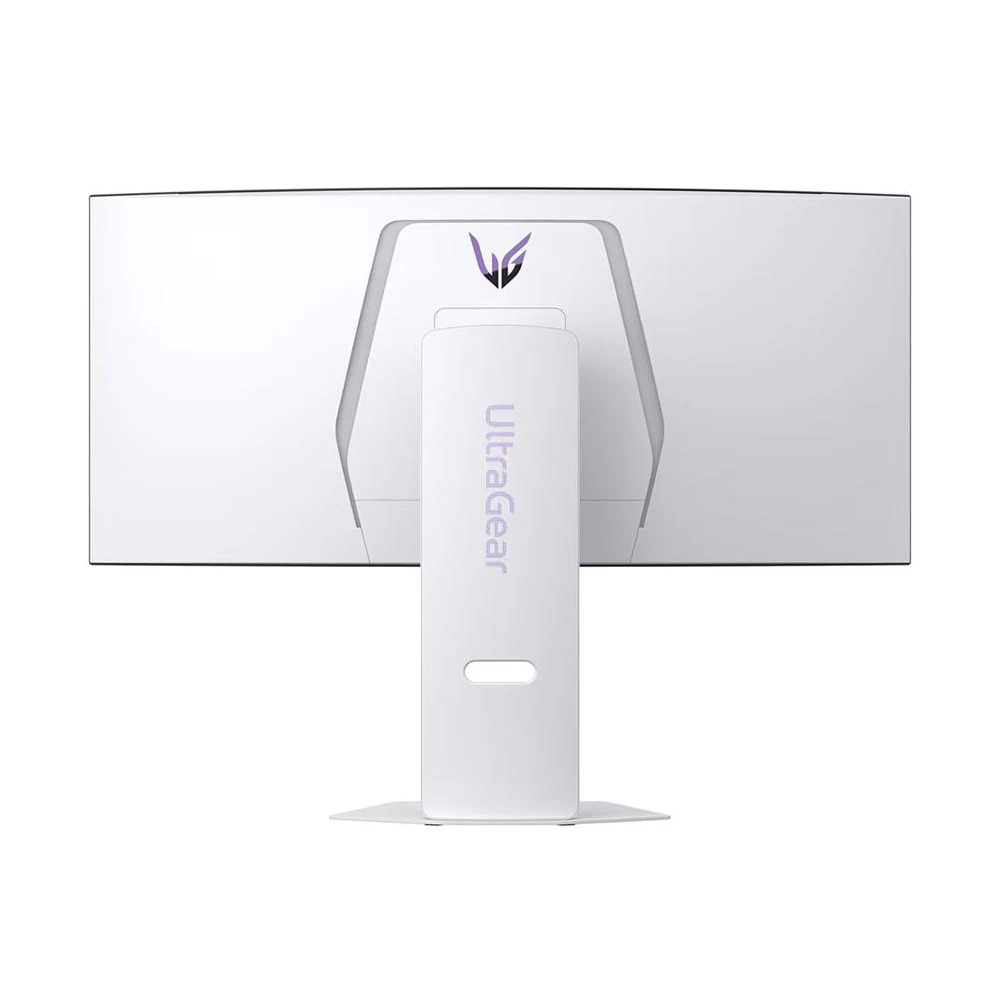 A large main feature product image of EX-DEMO LG UltraGear OLED 34GX90SA-W - 34" Curved 1440p Ultrawide 240Hz 0.03ms Gaming Monitor (White)