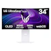 A product image of EX-DEMO LG UltraGear OLED 34GX90SA-W - 34" Curved 1440p Ultrawide 240Hz 0.03ms Gaming Monitor (White)