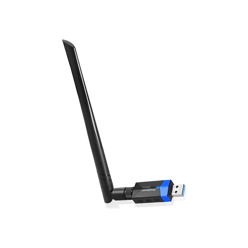 A large main feature product image of EX-DEMO Simplecom NW632 WiFi 5 & Bluetooth 5.0 USB Wireless Adapter with Antenna