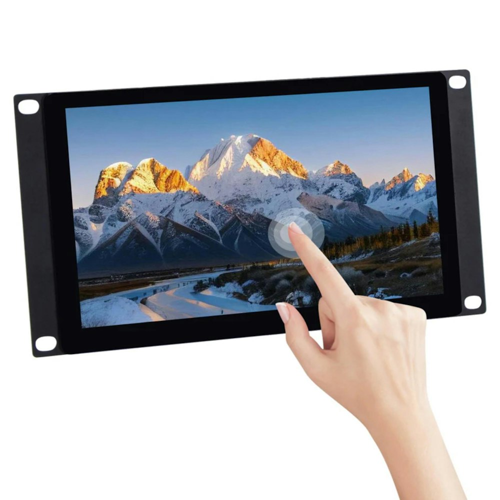 A large main feature product image of DeskPi RackMate 10" 3U Panel w/ 9" 1280x720 LCD Touch Screen Display