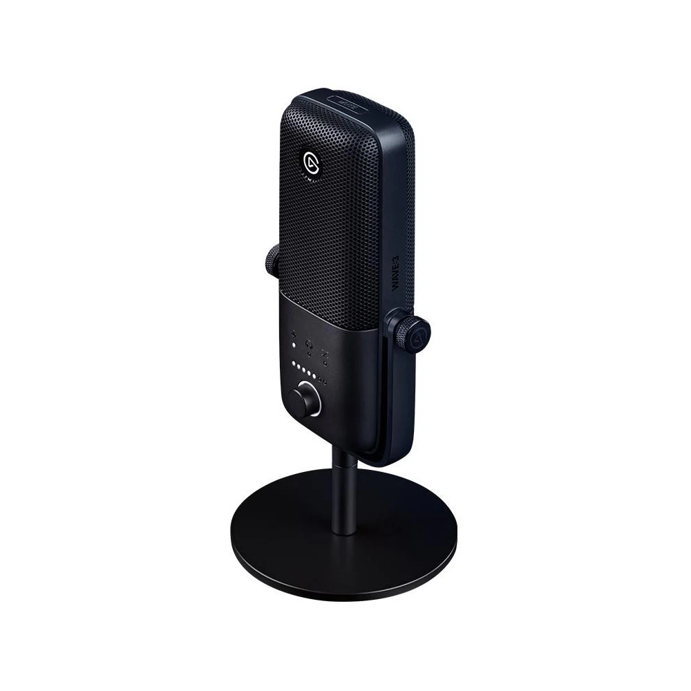 A large main feature product image of EX-DEMO Elgato Wave 3 Premium Streaming Microphone - Black
