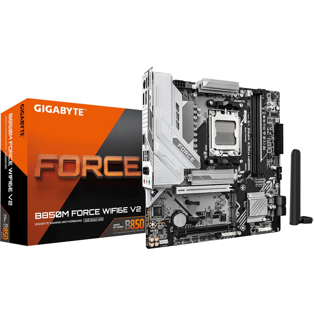 Gigabyte B850M Force WiFi6E V2 AM5 mATX Desktop Motherboard