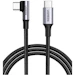 A product image of EX-DEMO UGREEN USB 2.0 Type-C to Type-C 90 Degree 100W PD Braided Cable (1m)