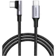 A small tile product image of EX-DEMO UGREEN USB 2.0 Type-C to Type-C 90 Degree 100W PD Braided Cable (1m)