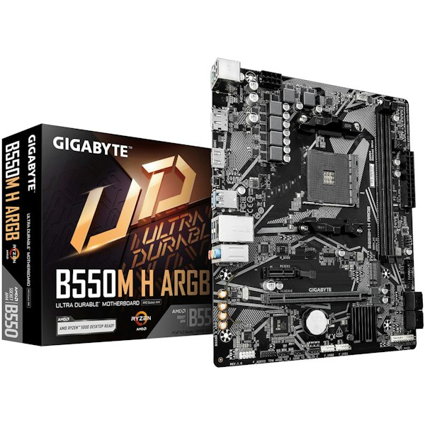 Gigabyte B550M H ARGB AM4 mATX Desktop Motherboard