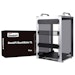 A product image of DeskPi RackMate T1 Plus Rackmount 10" 8U Server Cabinet (Silver)