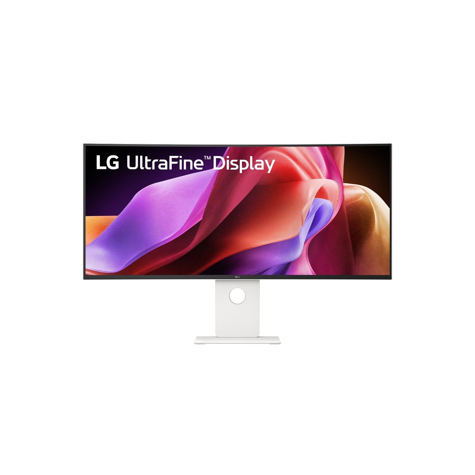 A large main feature product image of LG UltraFine 40U990A-W - 40" Curved 2160p 5K2K 120Hz Nano IPS Monitor with Thunderbolt 5