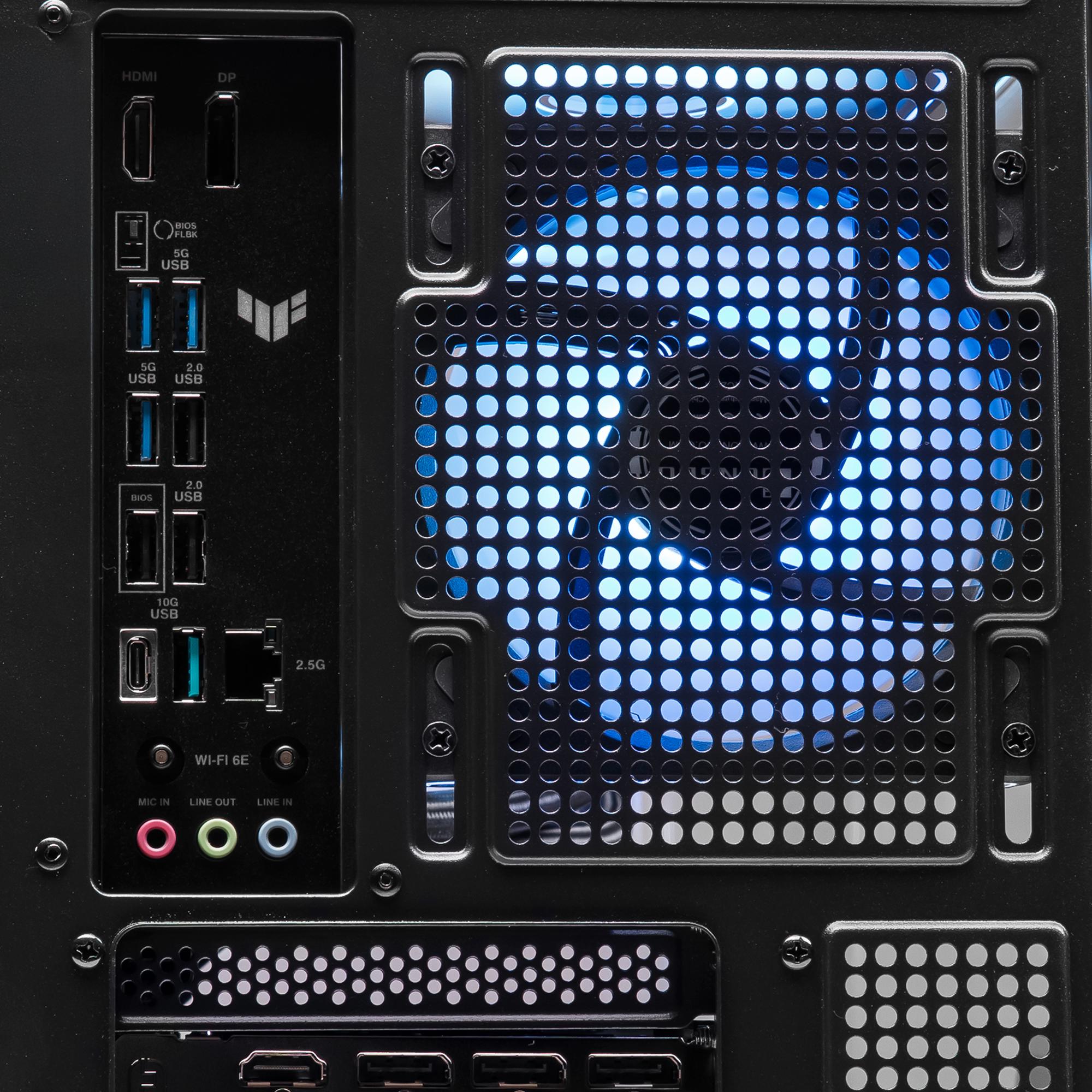 A large main feature product image of PLE Monsoon RX 9070 XT Prebuilt Ready To Go Gaming PC
