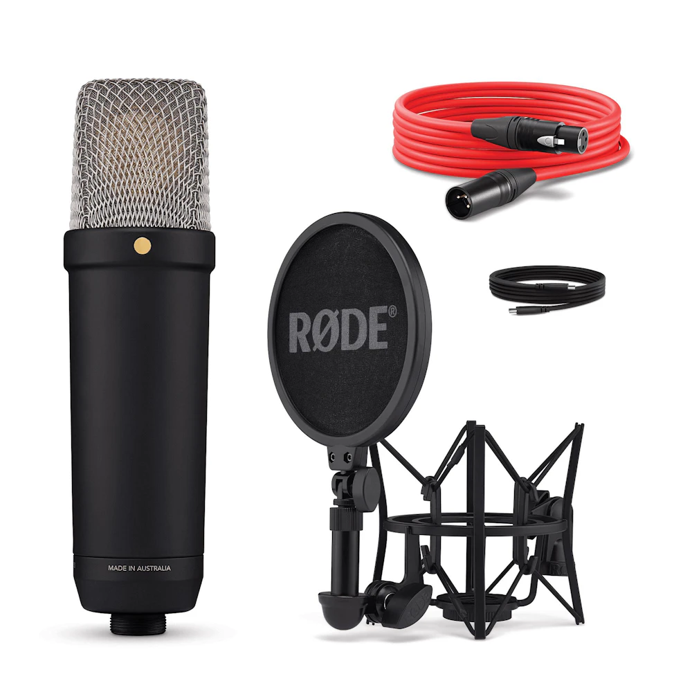 A large main feature product image of RODE NT1 5th Generation Studio Condenser Microphone (Black)