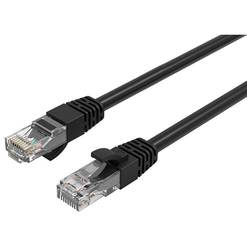 A large main feature product image of EX-DEMO Cruxtec CAT6 0.3m Network Cable Black