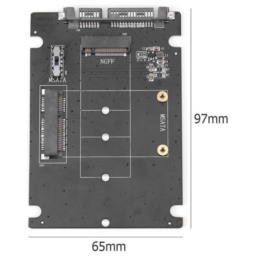 A large main feature product image of EX-DEMO Simplecom SA207 mSATA + M.2 (NGFF) to SATA 2 In 1 Combo Adapter