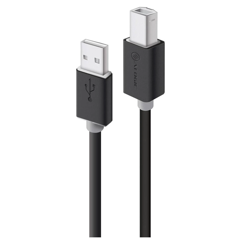 A large main feature product image of EX-DEMO ALOGIC USB 2.0 Type-A to Type-B M-M 2m Cable