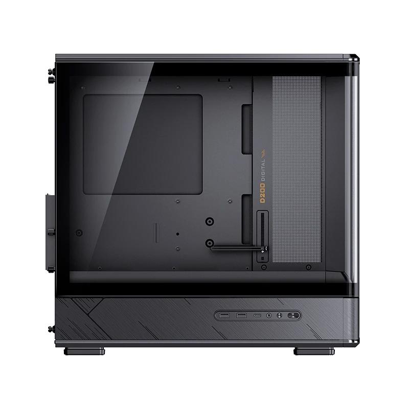 A large main feature product image of EX-DEMO Jonsbo D200 Tempered Glass Micro Tower Case (Black)