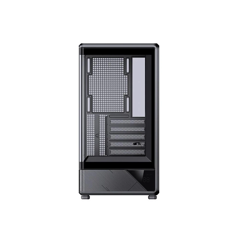 A large main feature product image of EX-DEMO Jonsbo D200 Tempered Glass Micro Tower Case (Black)