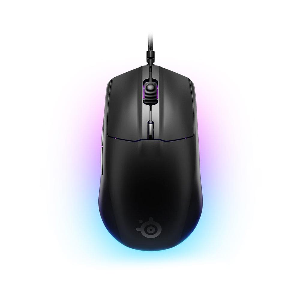A large main feature product image of EX-DEMO SteelSeries Rival 3 Gen 2 Wired Gaming Mouse - Black