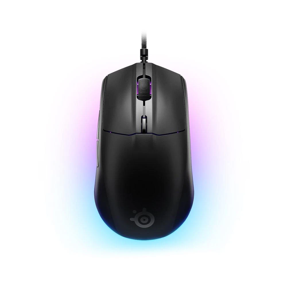 A large main feature product image of EX-DEMO SteelSeries Rival 3 Gen 2 Wired Gaming Mouse - Black