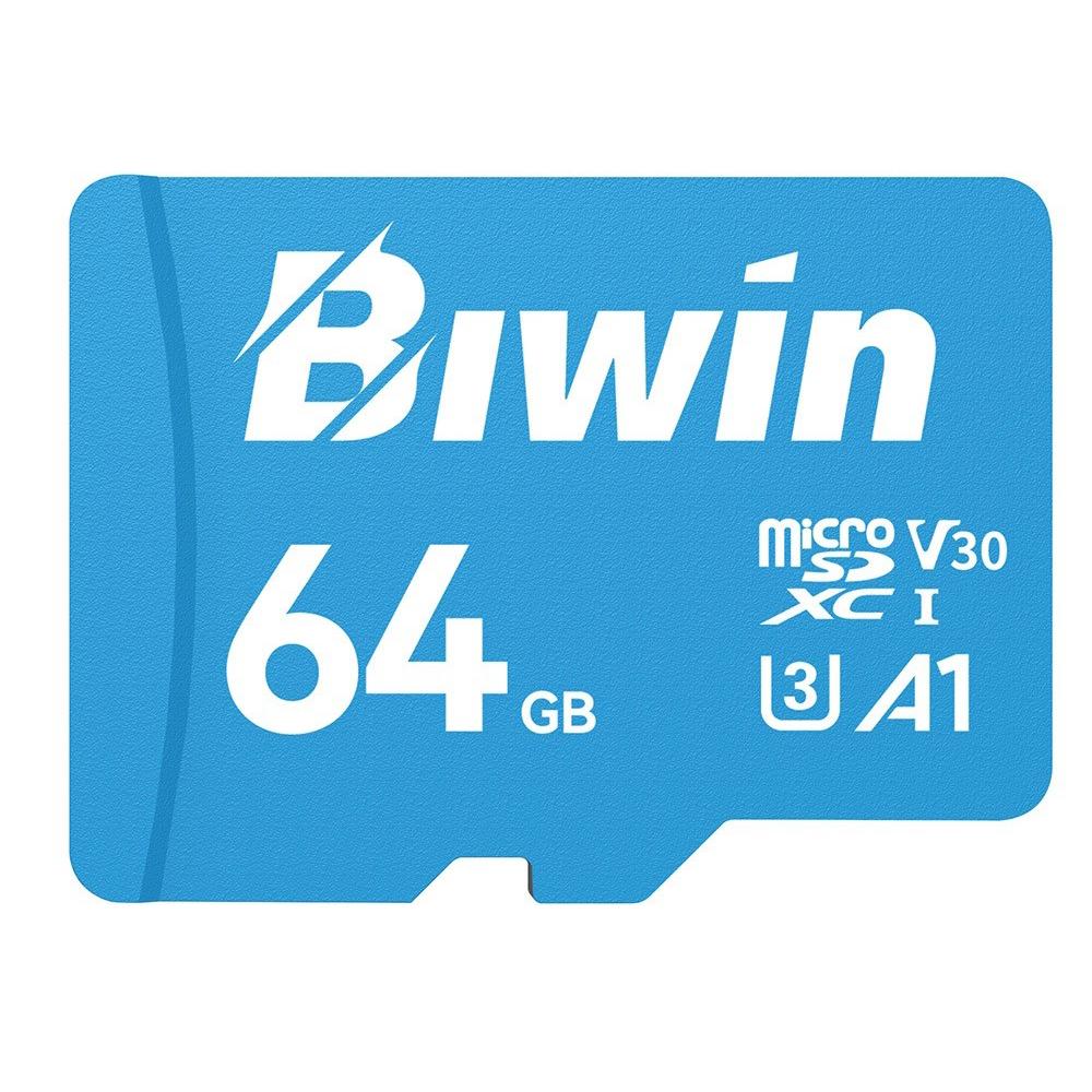 A large main feature product image of BIWIN MS100 microSDHC U3 V30 A1 UHS-I microSD Card - 64GB