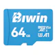 A small tile product image of BIWIN MS100 microSDHC U3 V30 A1 UHS-I microSD Card - 64GB