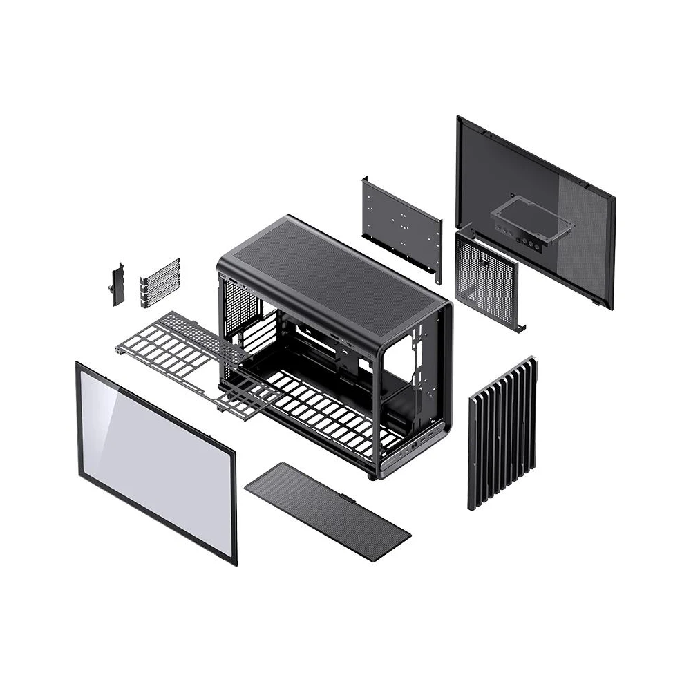 A large main feature product image of Jonsbo D33 - 39L Compact mATX Case (Black)