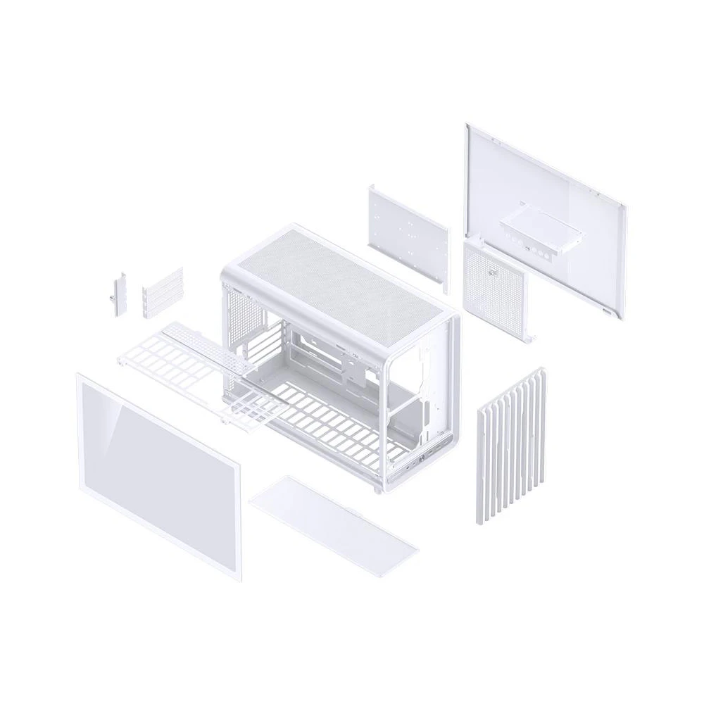 A large main feature product image of Jonsbo D33 - 39L Compact mATX Case (White)