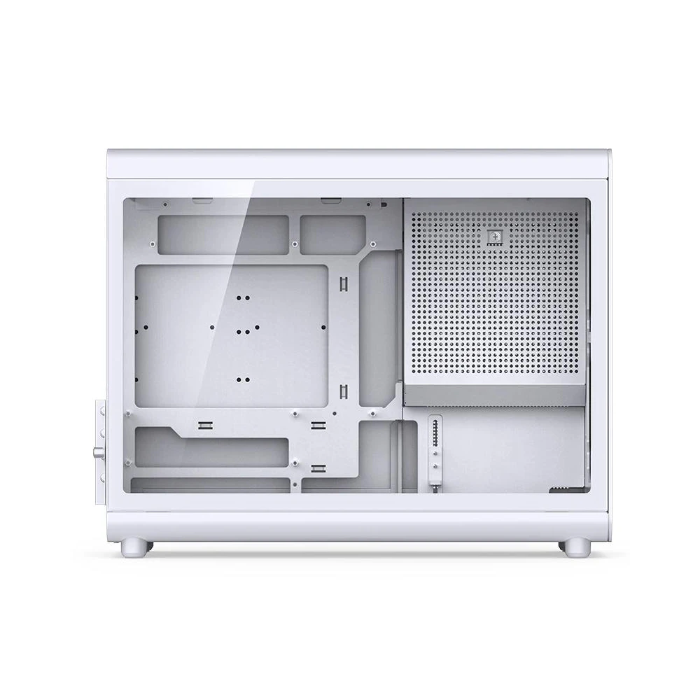 A large main feature product image of Jonsbo D33 Wood - 39L Compact mATX Case (White)