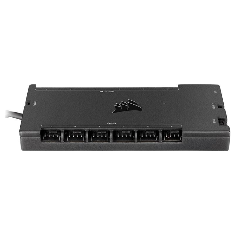 A large main feature product image of EX-DEMO Corsair iCUE Commander Core XT Smart RGB Lighting and Fan Speed Controller