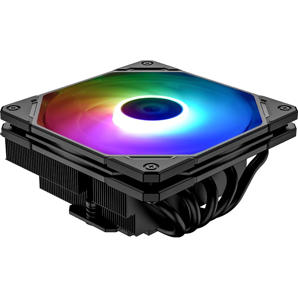 A large main feature product image of EX-DEMO ID-COOLING IS-55 ARGB Low Profile CPU Cooler (Black)