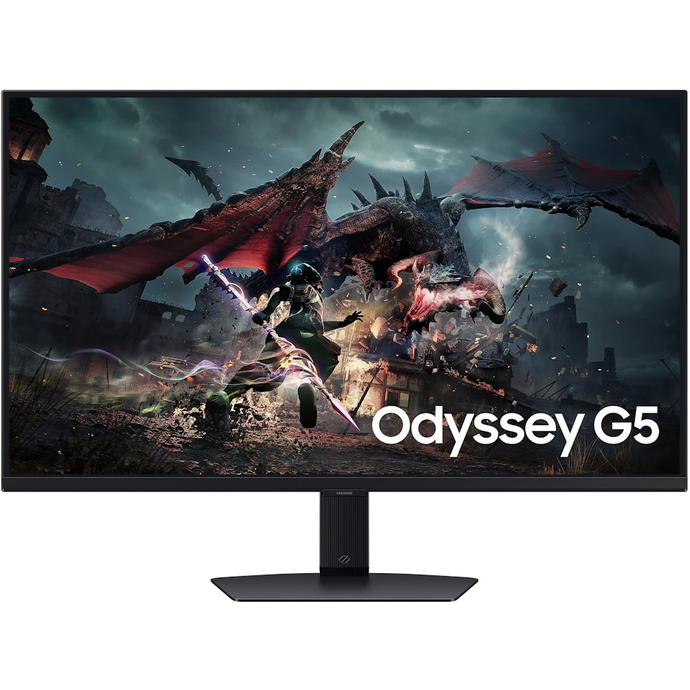A large main feature product image of EX-DEMO Samsung Odyssey G50D - 32" 1440p 180Hz Fast IPS Gaming Monitor