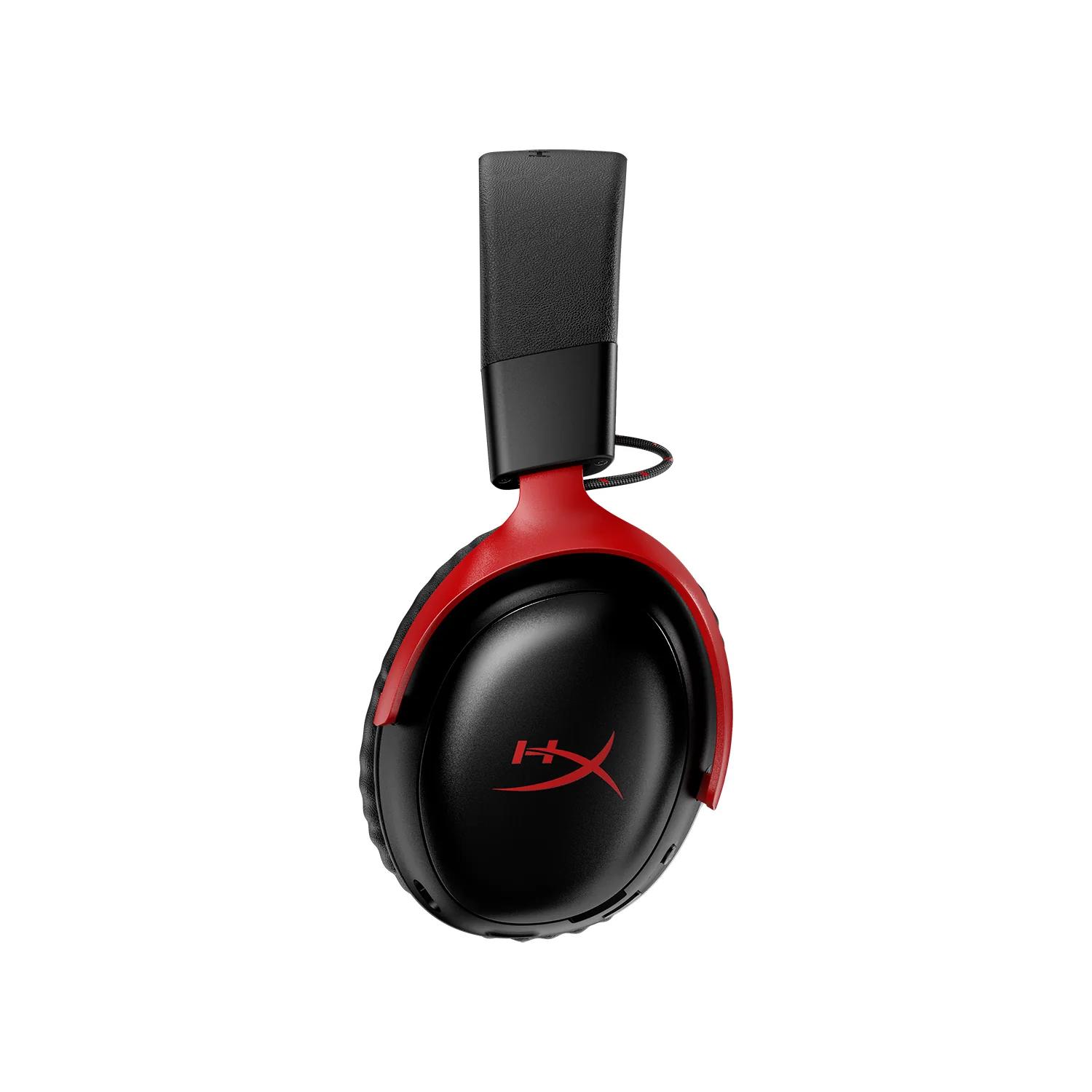 A large main feature product image of HyperX Cloud III S - Wireless Gaming Headset (Red)