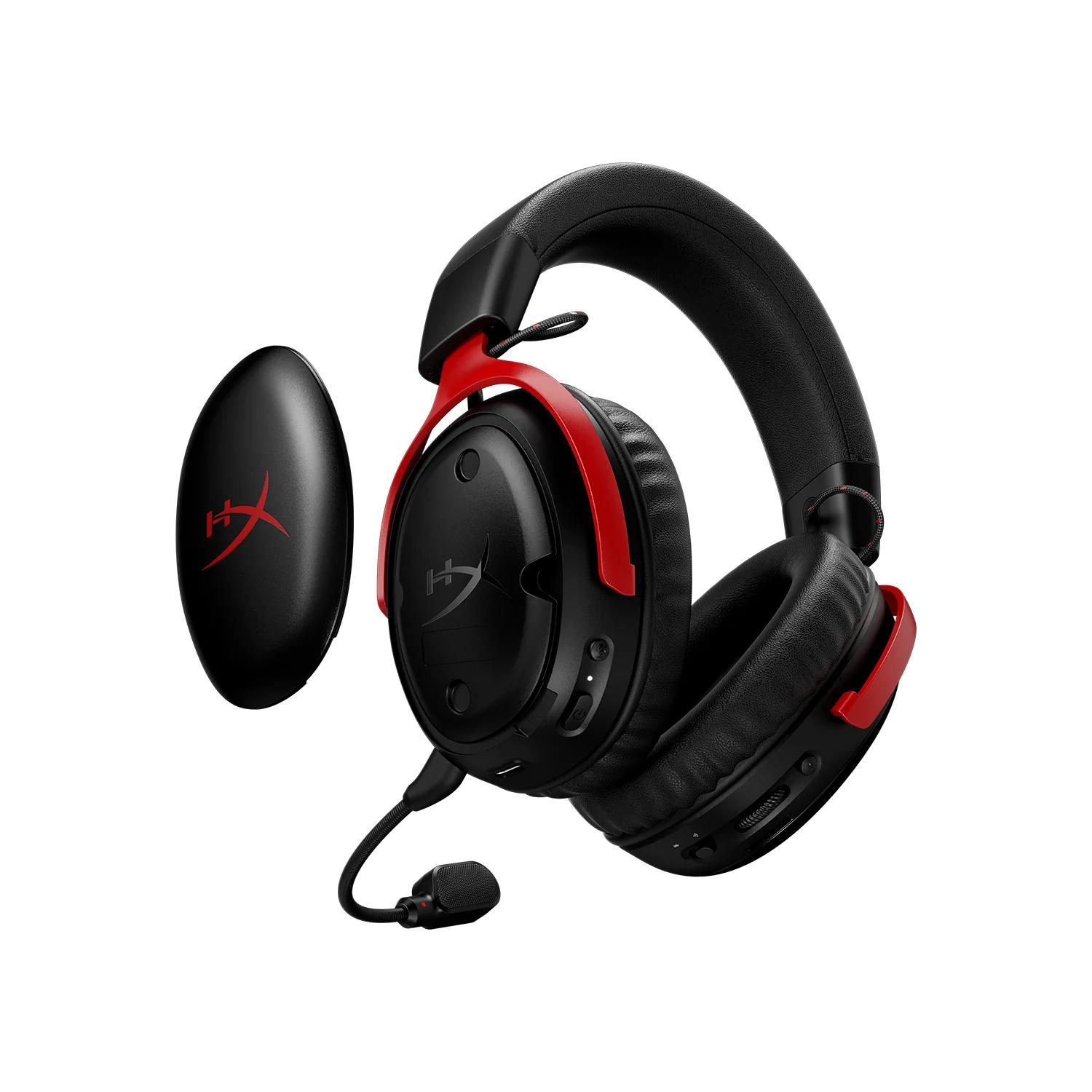 A large main feature product image of HyperX Cloud III S - Wireless Gaming Headset (Red)