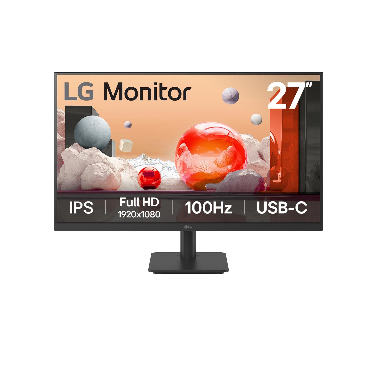 A large main feature product image of LG 27MS530B-B - 27" 1080p 100Hz IPS Monitor