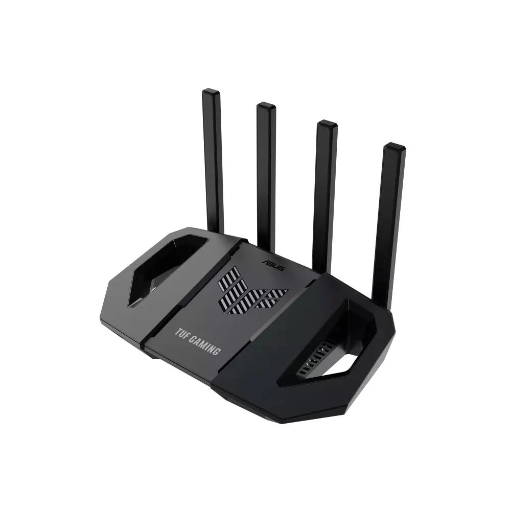 A large main feature product image of EX-DEMO ASUS TUF-BE3600 Dual Band WiFi 7 Gaming Router